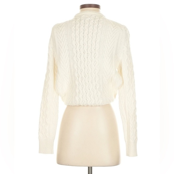 ROSIE ASSOULIN Thousand in One Ways Floral Convertible Cami Sweater Ivory XS - Picture 6 of 10